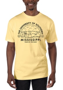 Uscape Southern Mississippi Golden Eagles Yellow Garment Dyed Voyager Short Sleeve T Shirt