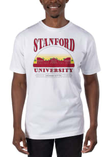 Uscape Stanford Cardinal White Garment Dyed Short Sleeve T Shirt