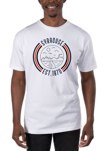 Uscape Syracuse Orange White Garment Dyed Short Sleeve T Shirt
