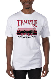 Uscape Temple Owls White Garment Dyed Short Sleeve T Shirt