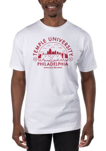 Uscape Temple Owls White Garment Dyed Short Sleeve T Shirt