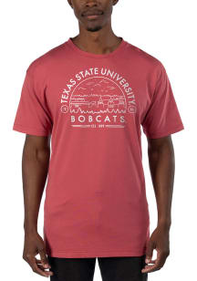 Uscape Texas State Bobcats Red Garment Dyed Short Sleeve T Shirt
