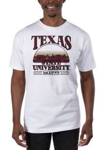 Uscape Texas State Bobcats White Garment Dyed Short Sleeve T Shirt