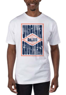 Uscape Virginia Cavaliers White Garment Dyed Short Sleeve T Shirt