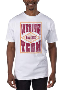 Uscape Virginia Tech Hokies White Garment Dyed Short Sleeve T Shirt