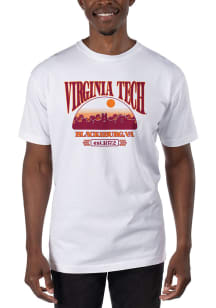 Uscape Virginia Tech Hokies White Garment Dyed Short Sleeve T Shirt
