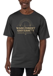 Uscape Wake Forest Demon Deacons Black Garment Dyed Short Sleeve T Shirt