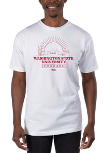 Uscape Washington State Cougars White Garment Dyed Short Sleeve T Shirt