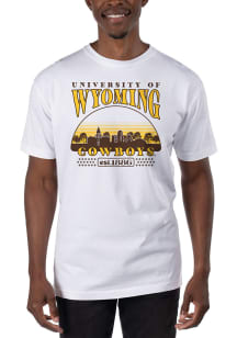 Uscape Wyoming Cowboys White Garment Dyed Short Sleeve T Shirt