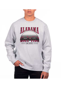 Uscape Alabama Crimson Tide Mens Grey Heather Heavyweight Long Sleeve Crew Sweatshirt