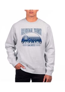 Uscape BYU Cougars Mens Grey Heather Heavyweight Long Sleeve Crew Sweatshirt