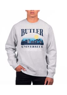 Uscape Butler Bulldogs Mens Grey Heather Heavyweight Long Sleeve Crew Sweatshirt