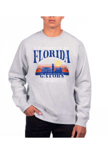 Uscape Florida Gators Mens Grey Heather Heavyweight Long Sleeve Crew Sweatshirt