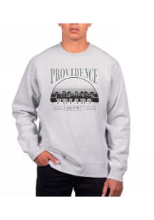 Uscape Providence Friars Mens Grey Heather Heavyweight Long Sleeve Crew Sweatshirt