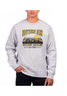 Uscape Southern Mississippi Golden Eagles Mens Grey Heather Heavyweight Long Sleeve Crew Sweatsh..