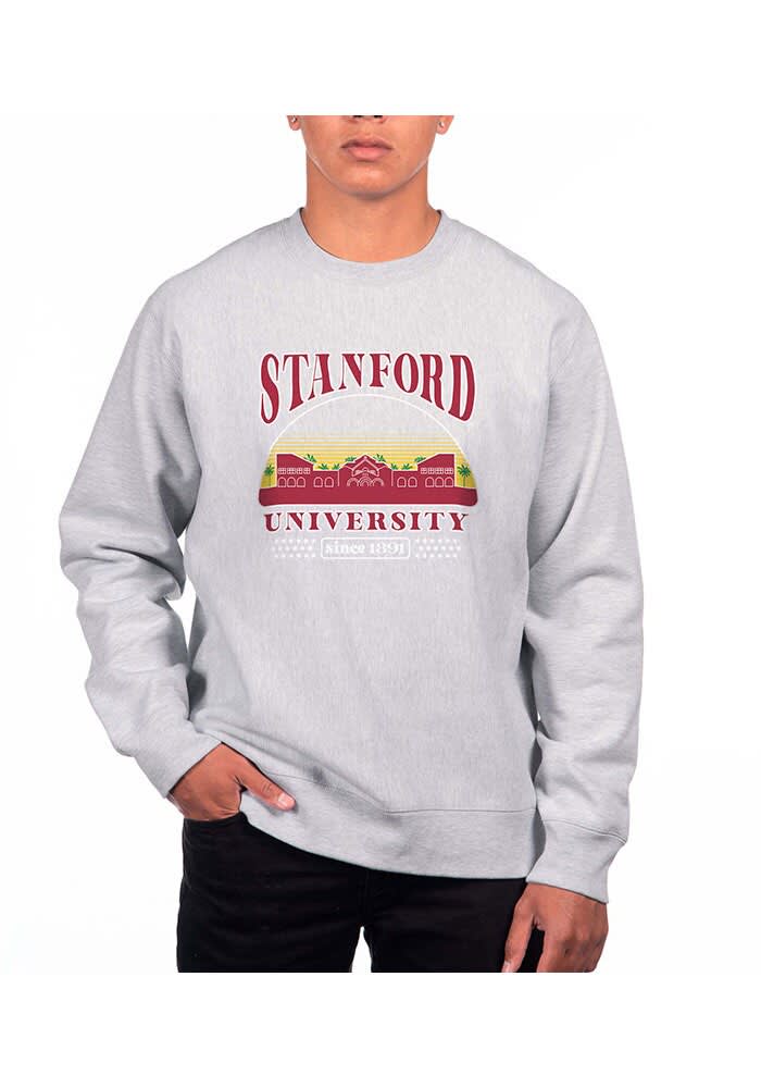 Uscape Stanford Cardinal Mens GREY Heather Heavyweight Crew