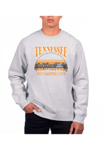 Uscape Tennessee Volunteers Mens Grey Heather Heavyweight Long Sleeve Crew Sweatshirt