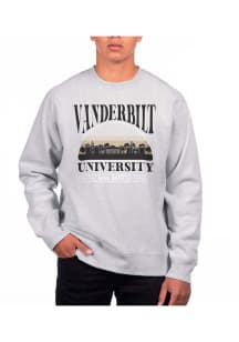Uscape Vanderbilt Commodores Mens Grey Heather Heavyweight Long Sleeve Crew Sweatshirt