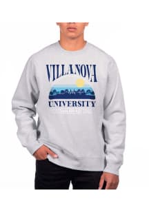 Uscape Villanova Wildcats Mens Grey Heather Heavyweight Long Sleeve Crew Sweatshirt