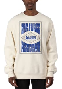Uscape Air Force Falcons Mens White Heavyweight Long Sleeve Crew Sweatshirt