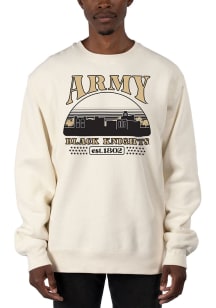 Uscape Army Black Knights Mens White Heavyweight Long Sleeve Crew Sweatshirt