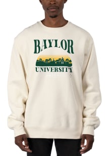 Uscape Baylor Bears Mens White Heavyweight Long Sleeve Crew Sweatshirt
