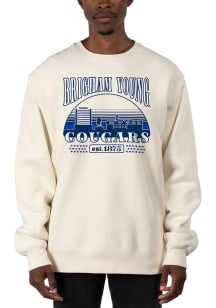 Uscape BYU Cougars Mens White Heavyweight Long Sleeve Crew Sweatshirt
