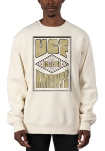 Uscape UCF Knights Mens White Heavyweight Long Sleeve Crew Sweatshirt