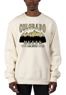 Uscape Colorado Buffaloes Mens White Heavyweight Long Sleeve Crew Sweatshirt