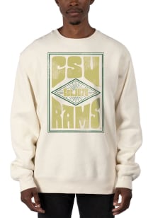 Uscape Colorado State Rams Mens White Heavyweight Poster Long Sleeve Crew Sweatshirt