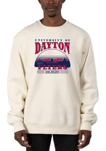 Uscape Dayton Flyers Mens White Heavyweight Long Sleeve Crew Sweatshirt