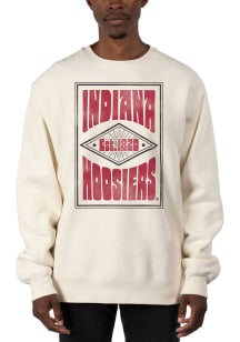 Uscape Indiana Hoosiers Mens White Heavyweight Long Sleeve Crew Sweatshirt