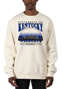 Uscape Kentucky Wildcats Mens White Heavyweight Long Sleeve Crew Sweatshirt