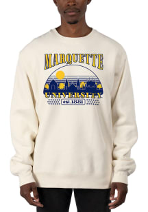 Uscape Marquette Golden Eagles Mens White Heavyweight Long Sleeve Crew Sweatshirt