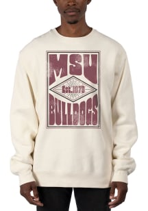 Uscape Mississippi State Bulldogs Mens White Heavyweight Long Sleeve Crew Sweatshirt
