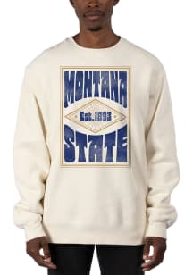 Uscape Montana State Bobcats Mens White Heavyweight Long Sleeve Crew Sweatshirt