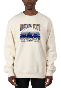 Uscape Montana State Bobcats Mens White Heavyweight Long Sleeve Crew Sweatshirt