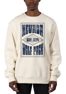 Uscape Nevada Wolf Pack Mens White Heavyweight Long Sleeve Crew Sweatshirt