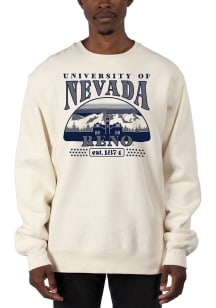 Uscape Nevada Wolf Pack Mens White Heavyweight Long Sleeve Crew Sweatshirt