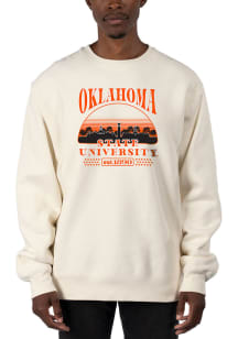 Uscape Oklahoma State Cowboys Mens White Heavyweight Long Sleeve Crew Sweatshirt