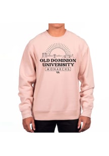 Uscape Old Dominion Monarchs Mens Pink Heavyweight Long Sleeve Crew Sweatshirt