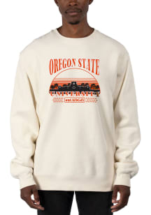 Uscape Oregon State Beavers Mens White Heavyweight Long Sleeve Crew Sweatshirt