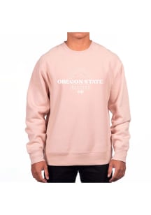 Uscape Oregon State Beavers Mens Pink Heavyweight Long Sleeve Crew Sweatshirt