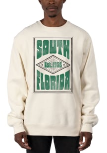 Uscape South Florida Bulls Mens White Heavyweight Long Sleeve Crew Sweatshirt