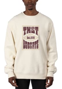 Uscape Texas State Bobcats Mens White Heavyweight Long Sleeve Crew Sweatshirt