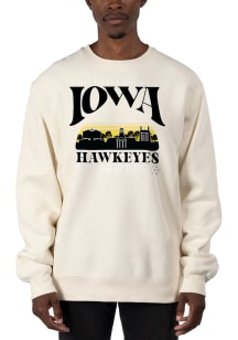 Uscape Iowa Hawkeyes Mens White Heavyweight Long Sleeve Crew Sweatshirt