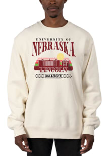Uscape Nebraska Cornhuskers Mens White Heavyweight Long Sleeve Crew Sweatshirt