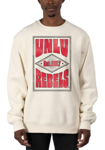 Uscape UNLV Runnin Rebels Mens White Heavyweight Long Sleeve Crew Sweatshirt
