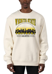 Uscape Wichita State Shockers Mens White Heavyweight Long Sleeve Crew Sweatshirt