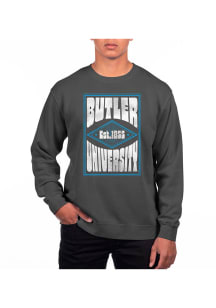 Uscape Butler Bulldogs Mens Black Pigment Dyed Long Sleeve Crew Sweatshirt